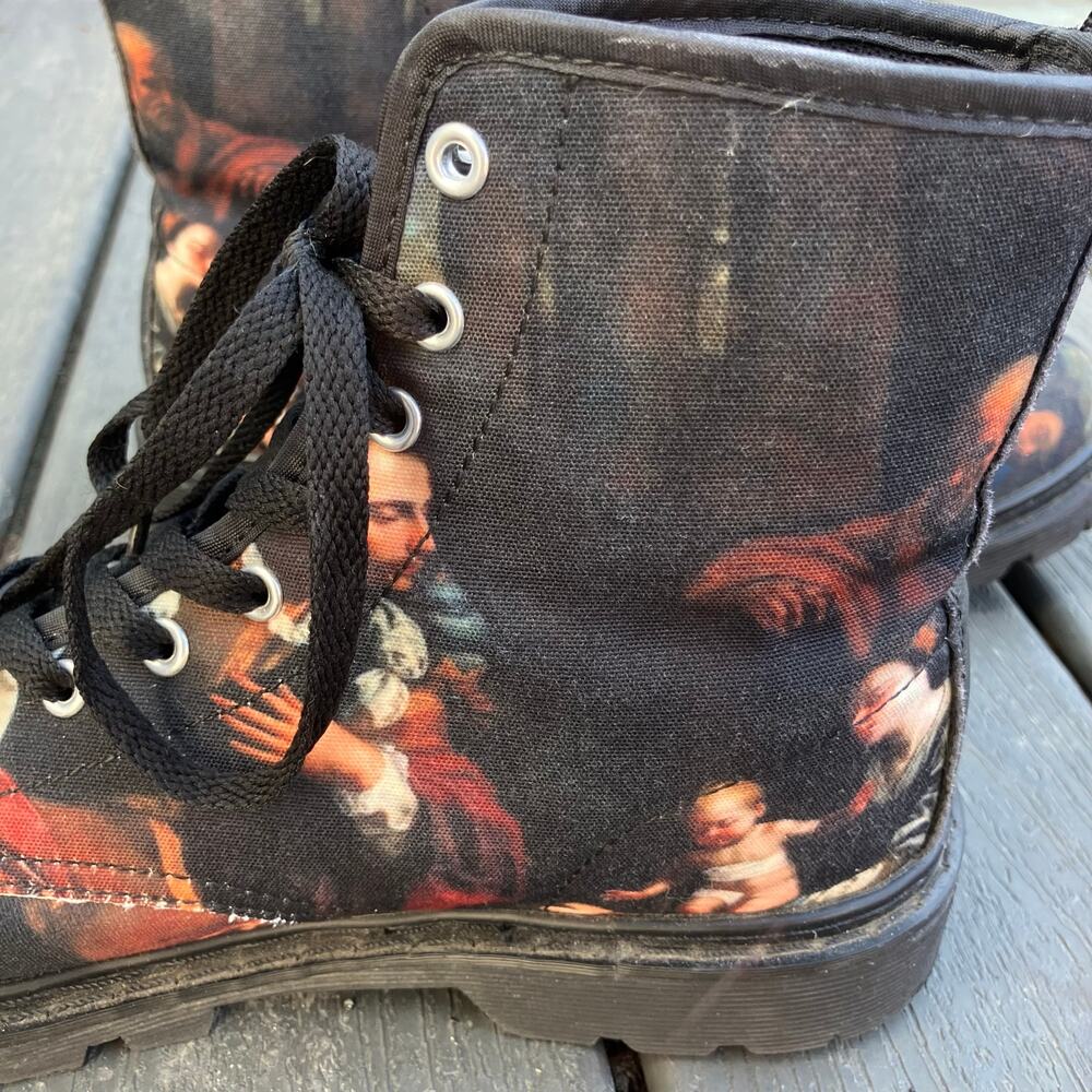 Galartsy Caravaggio lace up boots, renaissance art whimsigoth grunge indie - Picture 6 of 11
